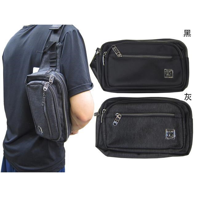 LECAF 腰胸包大容量三主袋+外袋共五層防水尼龍布插筆外袋