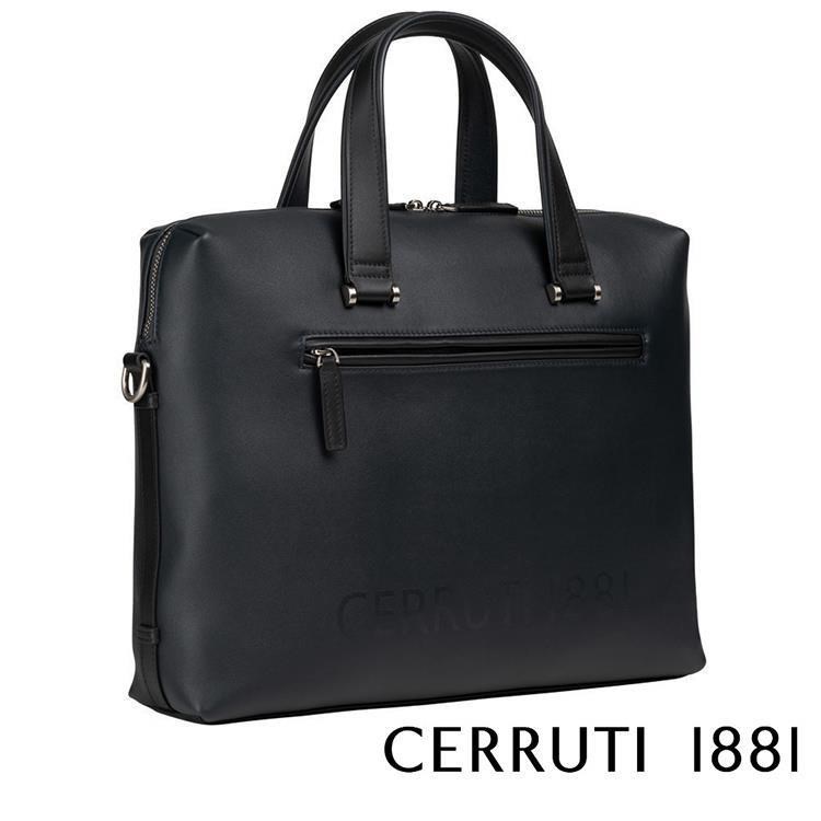 【Cerruti 1881】限量2折 頂級義大利小牛皮公事包 全新專櫃展示品(5334M)