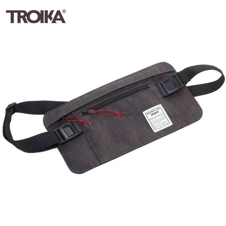 德國TROIKA商務防盜刷側錄RFID-NFC信用卡護照隨身貼身包防扒包BBG57/GY