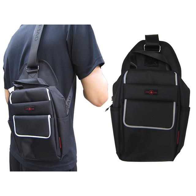 OVER-LAND 胸前包超小容量主袋+外袋共四層單左右肩防水尼龍布水瓶內袋