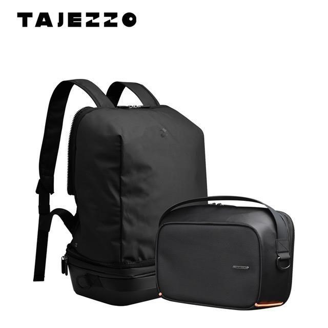 【TAJEZZO】CUBE系列C7斜背兩用包-經典黑