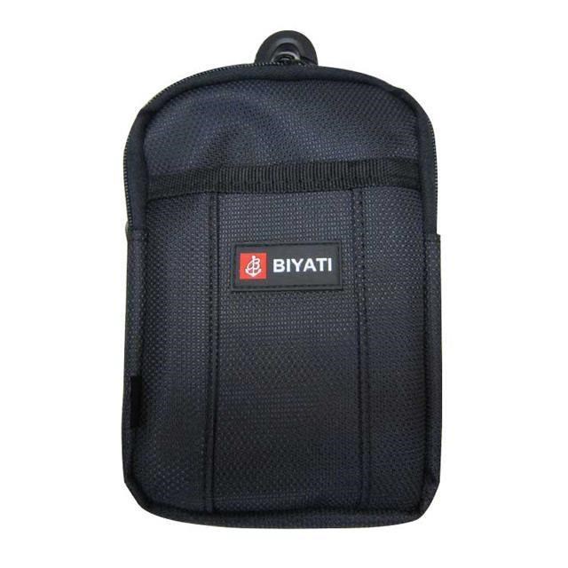 BIYATI 腰包5.5吋手機台灣製造穿過皮帶掛頸隨身物品外掛固定專用防水尼龍布