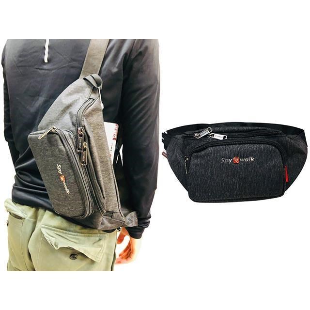 SPYWALK 腰胸包小容量主袋+外袋共三層背面加強透氣腰背肩背斜側背防水尼龍布