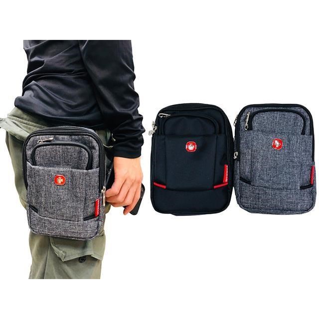 SPYWALK 腰掛包中容量二主袋+外袋共四層6吋手機適用防水尼龍布