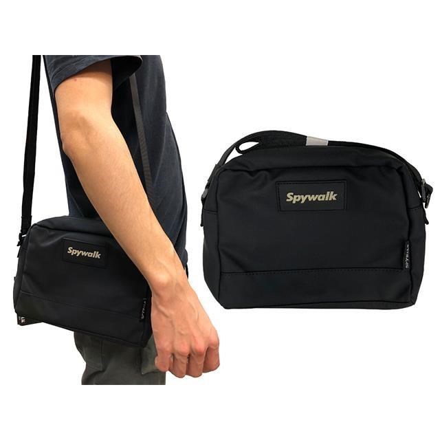 SPYWALK 斜背包超小容量進口科技防水尼龍布簡易肩背斜側