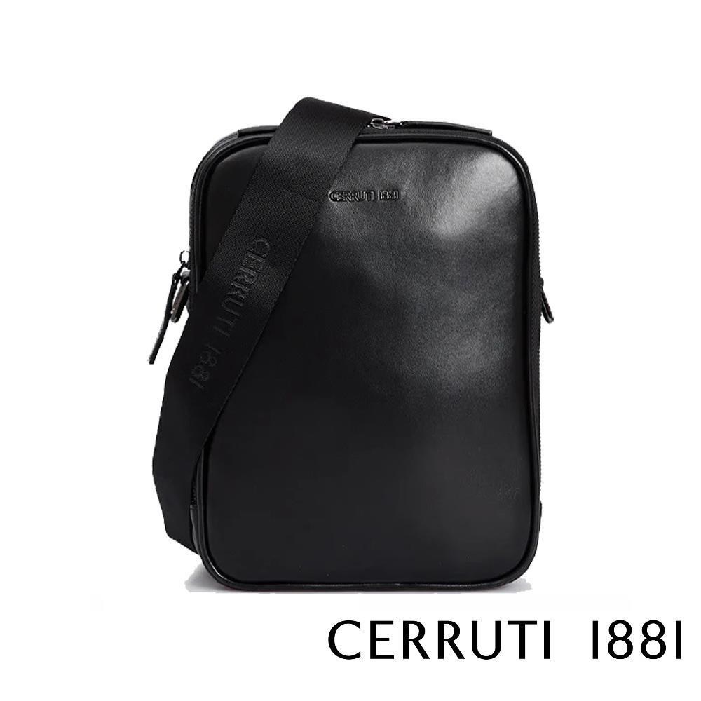【Cerruti 1881】限量2折 頂級小牛皮肩背包 全新專櫃展示品(5607M)