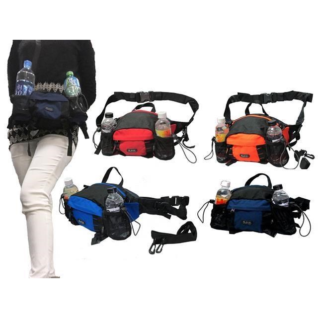 MARDINGTOP 腰包中容量雙水瓶單車包超輕量防水尼龍布腰背肩斜背