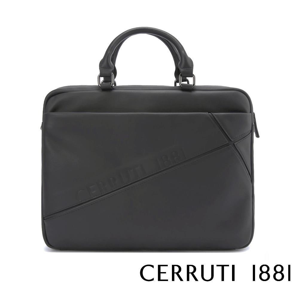 【Cerruti 1881】限量2折 頂級義大利小牛皮公事包肩背包 全新專櫃展示品(6253M)