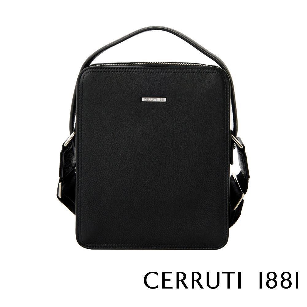 【Cerruti 1881】限量2折 頂級小牛皮肩背包斜背包 全新專櫃展示品(4883M)