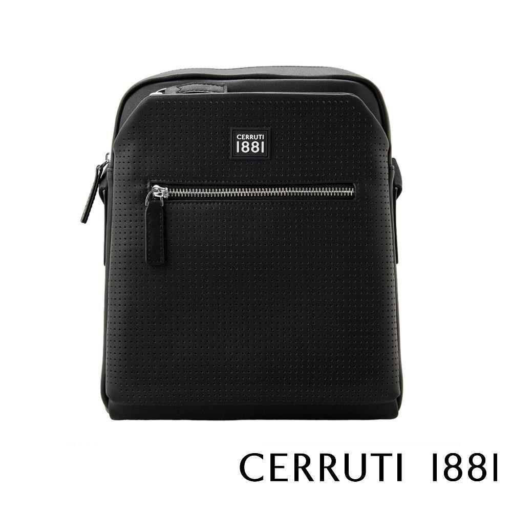 【Cerruti 1881】限量2折 頂級小牛皮肩背包斜背包 全新專櫃展示品(6517M)