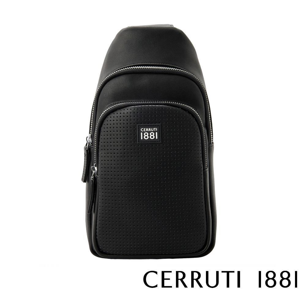【Cerruti 1881】限量2折 義大利頂級小牛皮斜肩包 全新專櫃展示品(6518M)