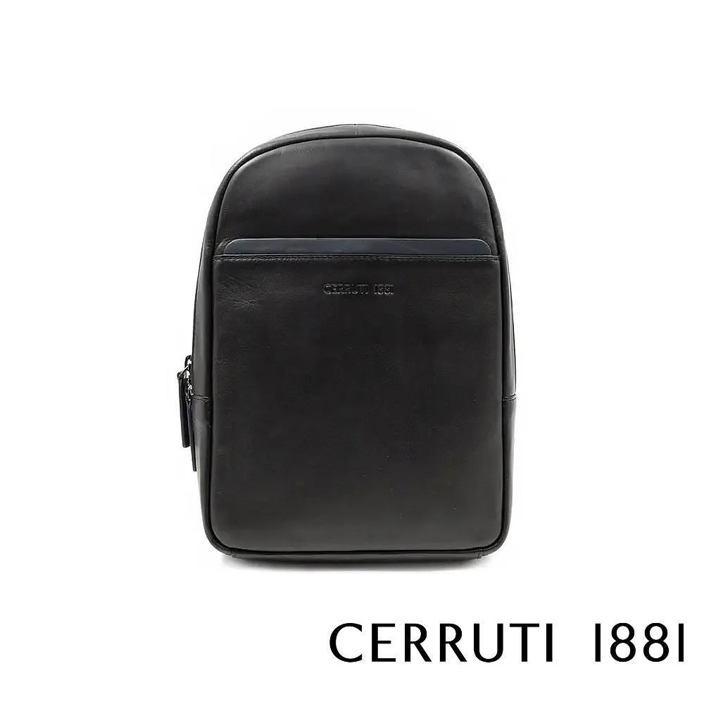 【Cerruti 1881】限量2折 義大利頂級小牛皮斜肩包 全新專櫃展示品(6533M)