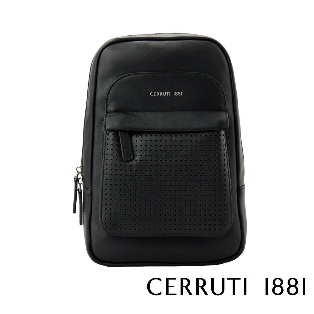 【Cerruti 1881】限量2折 義大利頂級小牛皮斜肩包 全新專櫃展示品(6544M)