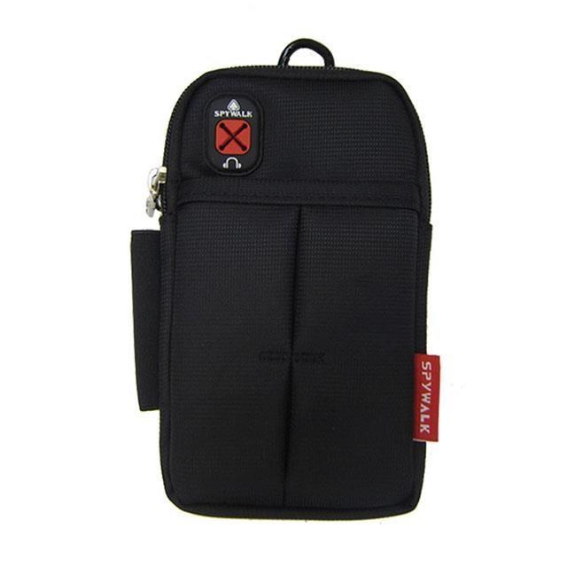 SPYWALK 腰包5吋手機適用二層主袋外可插筆外掛式腰包工具包隨身物品型男必備腰包