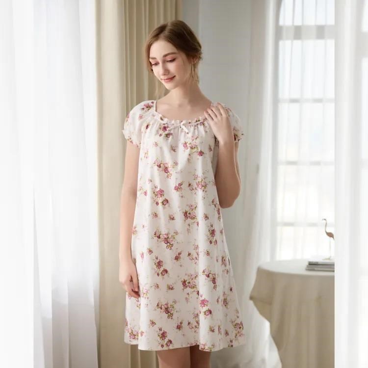 Rosemaid 羅絲美 - 玫瑰花園100%純棉短袖洋裝睡衣【R4118】