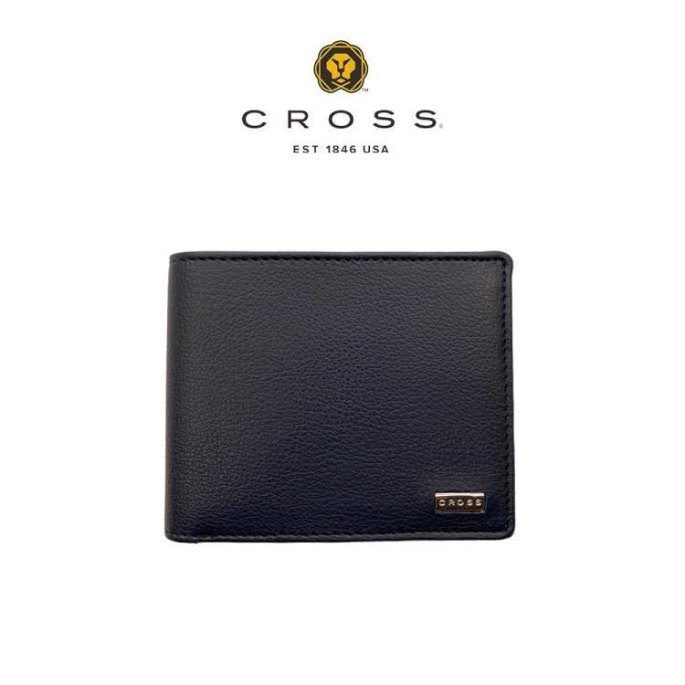 【CROSS】限量2折 頂級NAPPA小牛皮8卡皮夾 艾維斯系列 (深藍色 全新專櫃展示品)