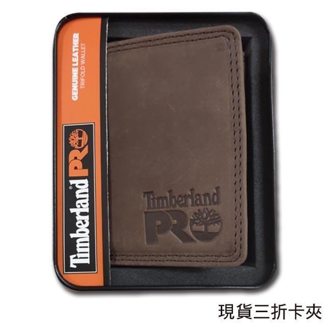 【Timberland】男皮夾 短夾 三折 PRO款 牛皮夾 品牌盒裝﹧咖