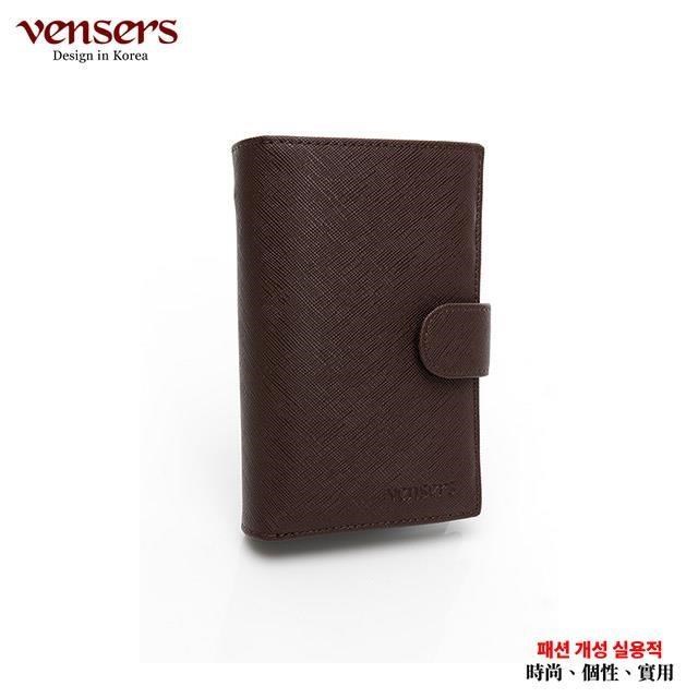 【vensers】小牛皮潮流個性皮夾(TA500304咖啡中夾)
