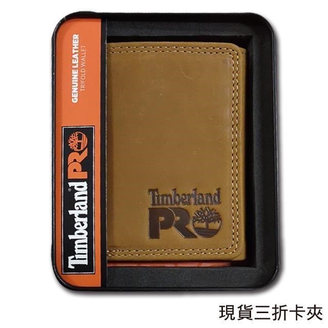 【Timberland】男皮夾 短夾 三折 PRO款 麂皮 牛皮夾 品牌盒裝﹧駝色