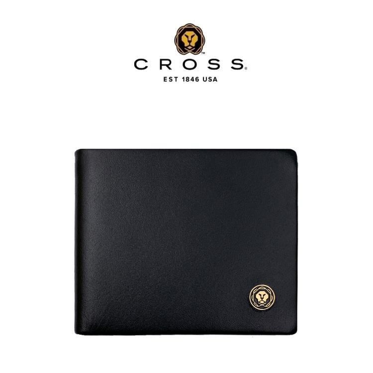 CROSS 限量2折 頂級義大利Squisito小牛皮8卡皮夾 全新專櫃展示品-黑色
