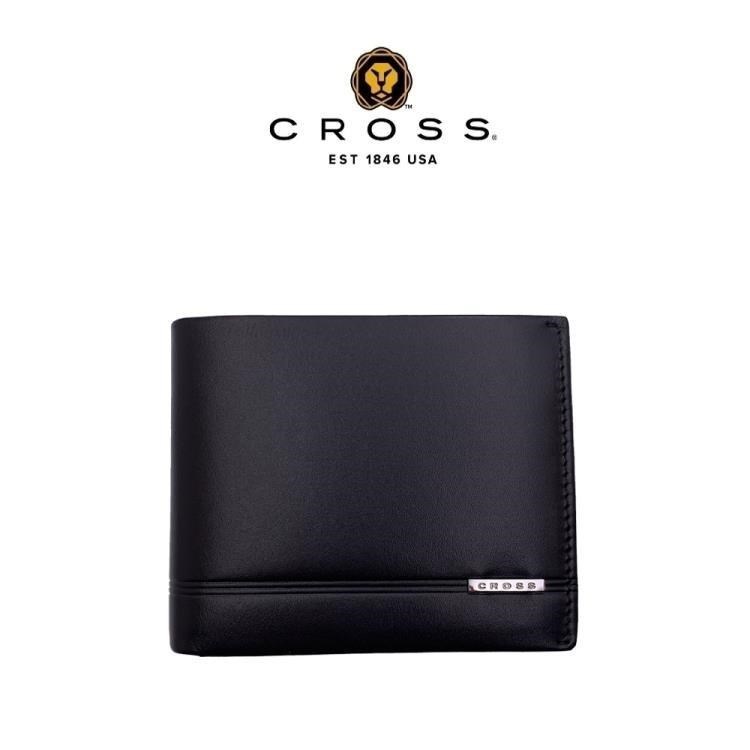 CROSS 限量2折 頂級義大利小牛皮9卡皮夾 洛非諾系列 全新專櫃展示品-黑色