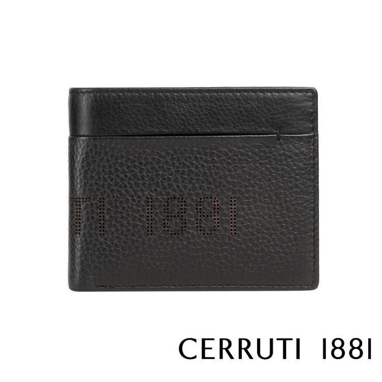 【Cerruti 1881】限量2折 頂級義大利小牛皮12卡短夾 全新專櫃展示品(5545M)