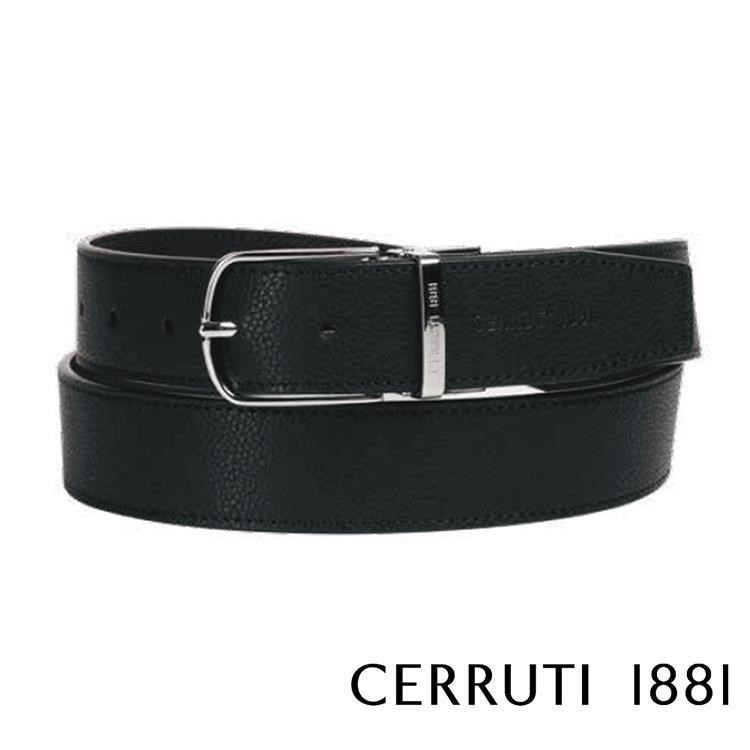 【Cerruti 1881】限量3折 頂級義大利小牛皮皮帶 全新專櫃展示品(CECT06156M)
