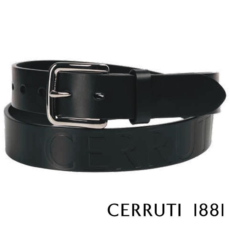 【Cerruti 1881】限量3折 頂級義大利小牛皮皮帶 全新專櫃展示品(CECU06064M)