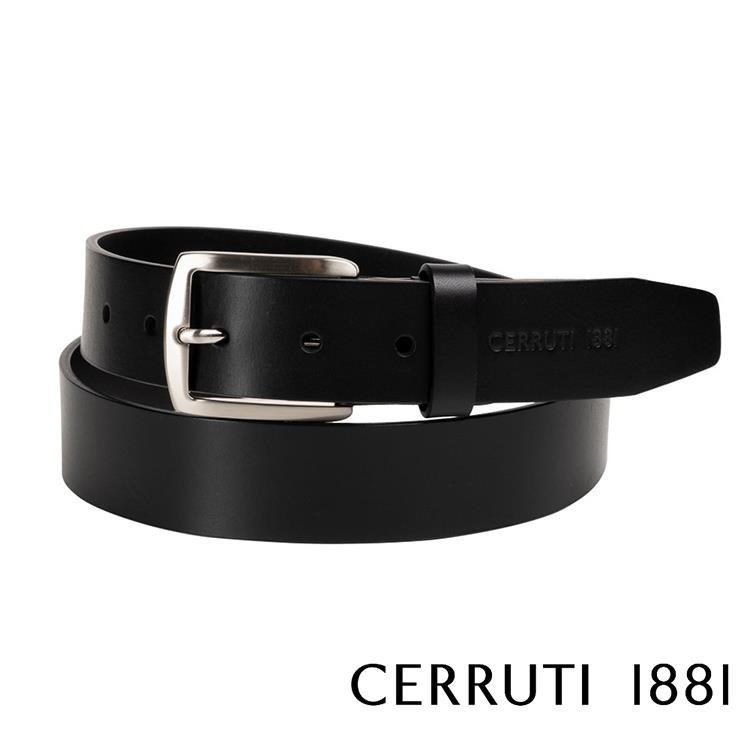 【Cerruti 1881】限量3折 頂級義大利小牛皮皮帶 全新專櫃展示品(CECU06069M)