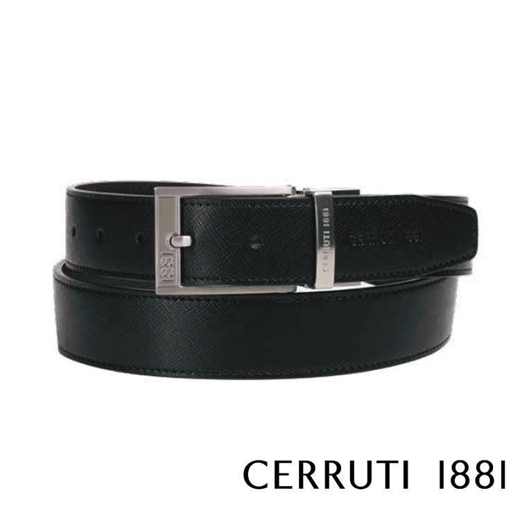 【Cerruti 1881】限量3折 頂級義大利小牛皮皮帶 全新專櫃展示品(CECT06158M)