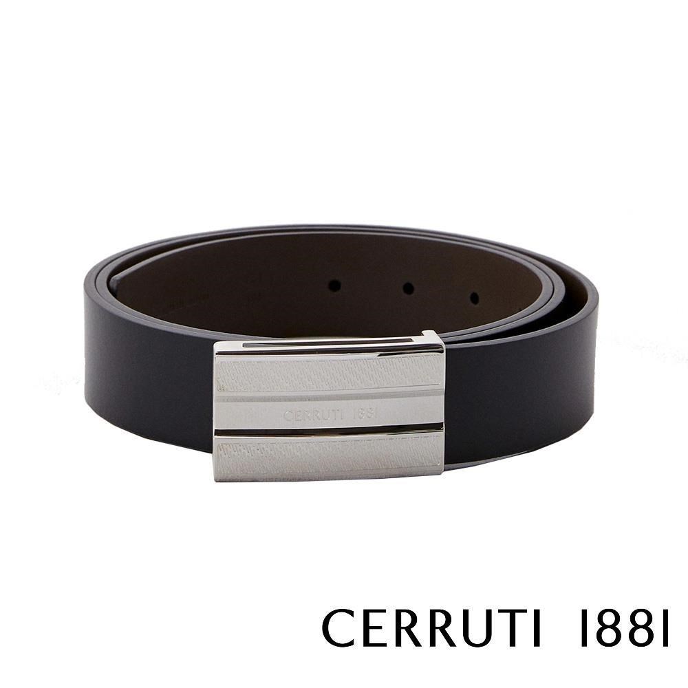 【Cerruti 1881】限量3折 頂級義大利小牛皮皮帶 全新專櫃展示品(CECU05493M)