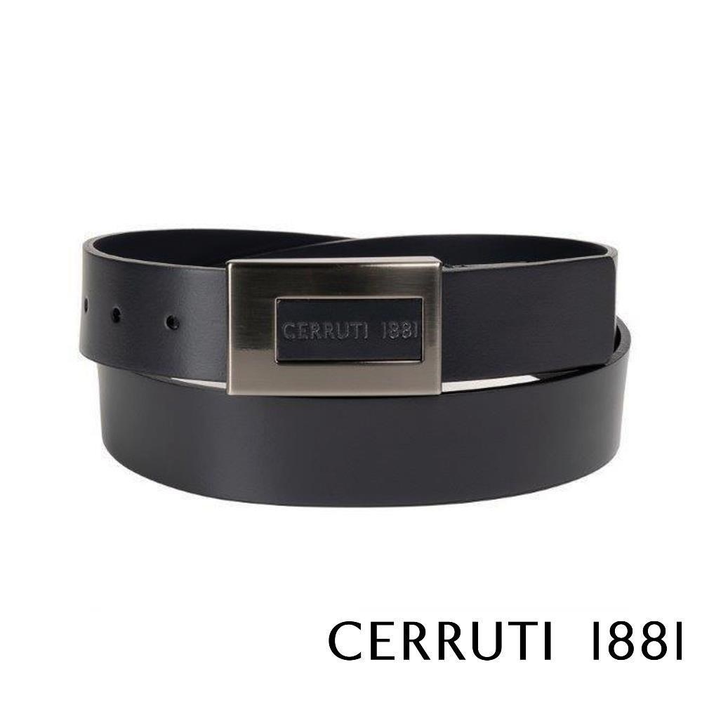 【Cerruti 1881】限量3折 頂級義大利小牛皮皮帶 全新專櫃展示品(CECU05523M)