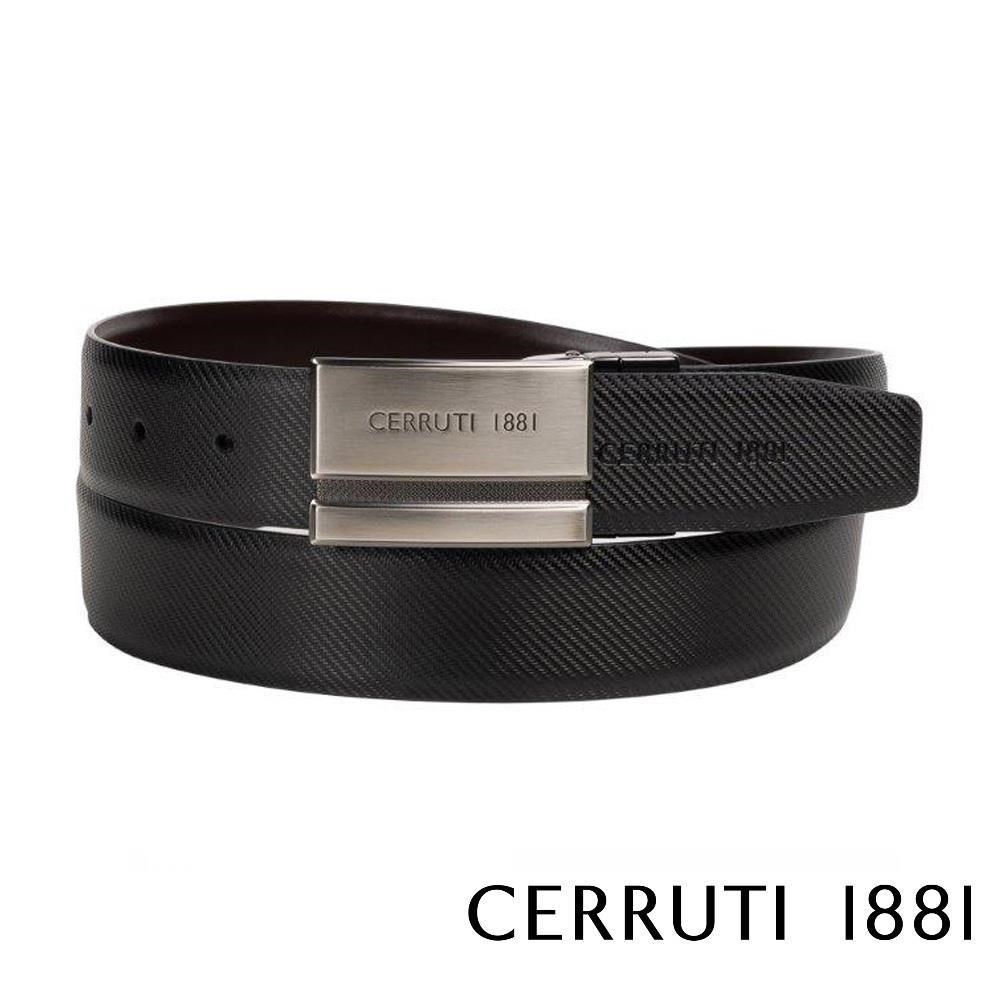 【Cerruti 1881】限量3折 頂級義大利小牛皮皮帶 全新專櫃展示品(CECT06373M)