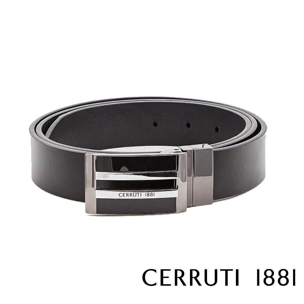 【Cerruti 1881】限量3折 頂級義大利小牛皮皮帶 全新專櫃展示品(CECU03599M)
