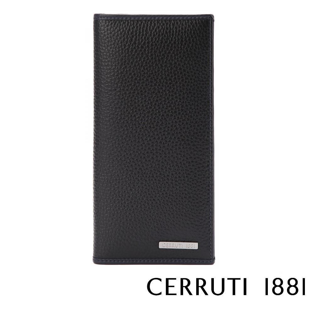 【Cerruti 1881】限量2折 頂級小牛皮12卡長夾 全新專櫃展示品_黑色 5991M