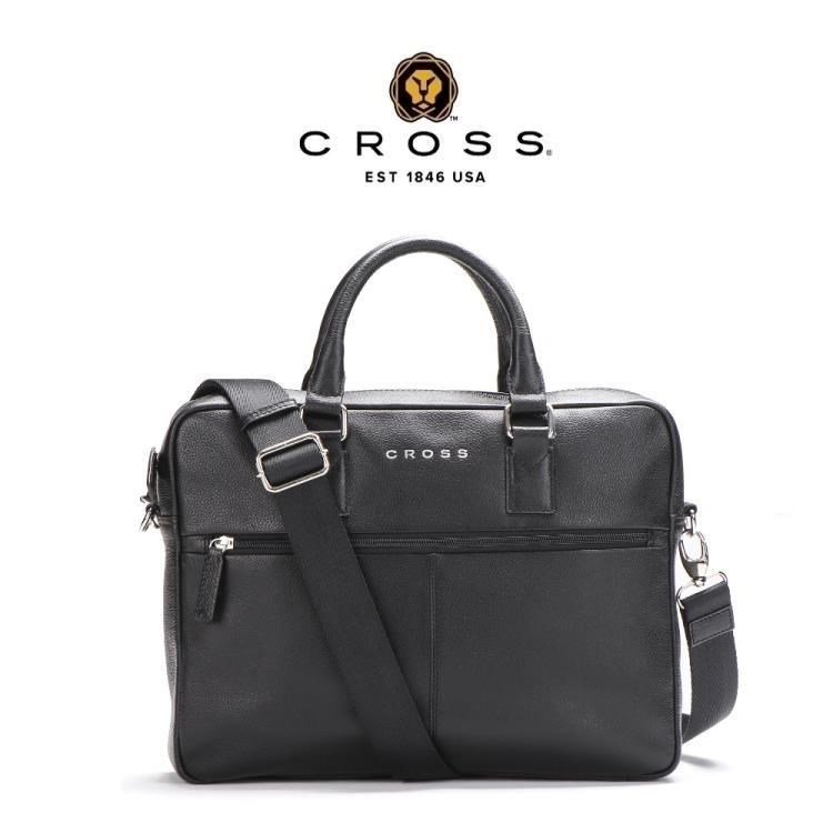 【CROSS】限量1折 頂級小牛皮手提/斜背公事包 湯米系列 全新專櫃展示品(14吋)