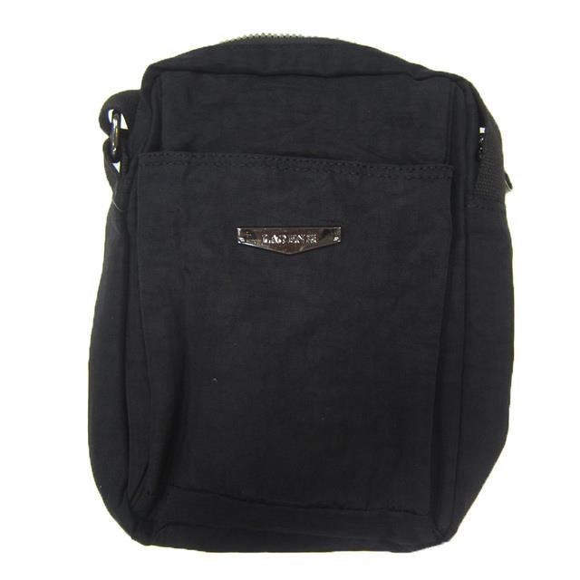 LAOENSI 斜背包小容量主袋+外袋共四層二層拉鍊主袋進口超輕防水尼龍