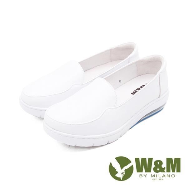 W&M(女)氣墊舒適直套款護士鞋 娃娃鞋女鞋-白