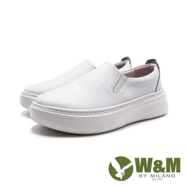 W&M(女)厚底工作休閒鞋 女鞋-白色(另有黑色)