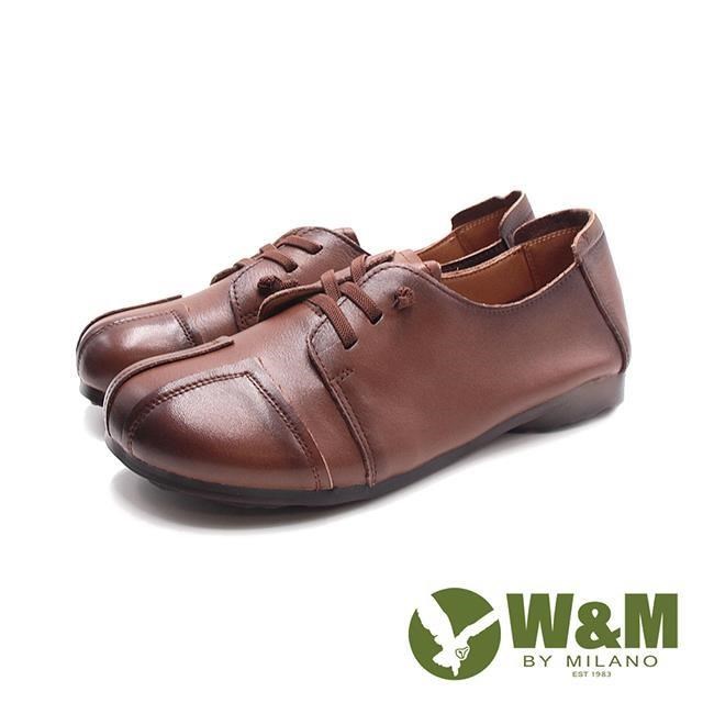 W&M(女)親膚柔軟羊皮休閒鞋 女鞋-刷棕色(另有黑色)