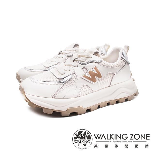 WALKING ZONE(女)W系列運動休閒鞋 女鞋-米白