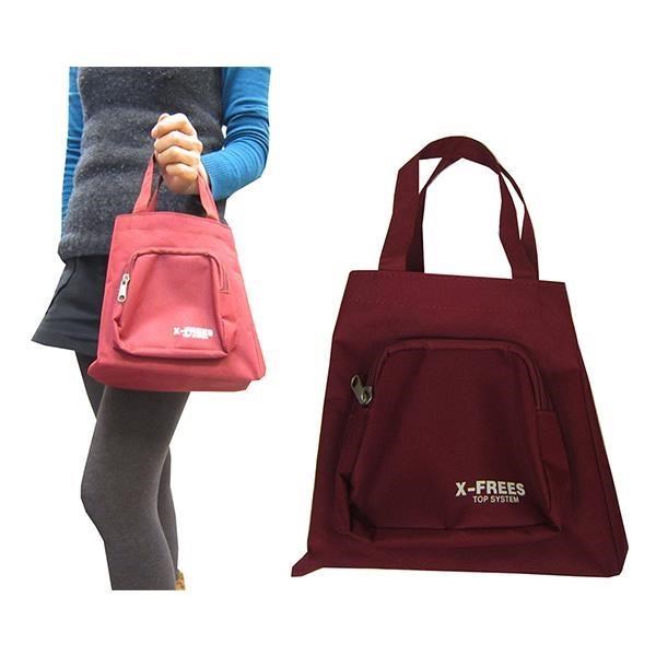手提餐袋拉鍊式大開口小容量簡易提袋台灣製造防水尼龍布隨身品外出手提袋