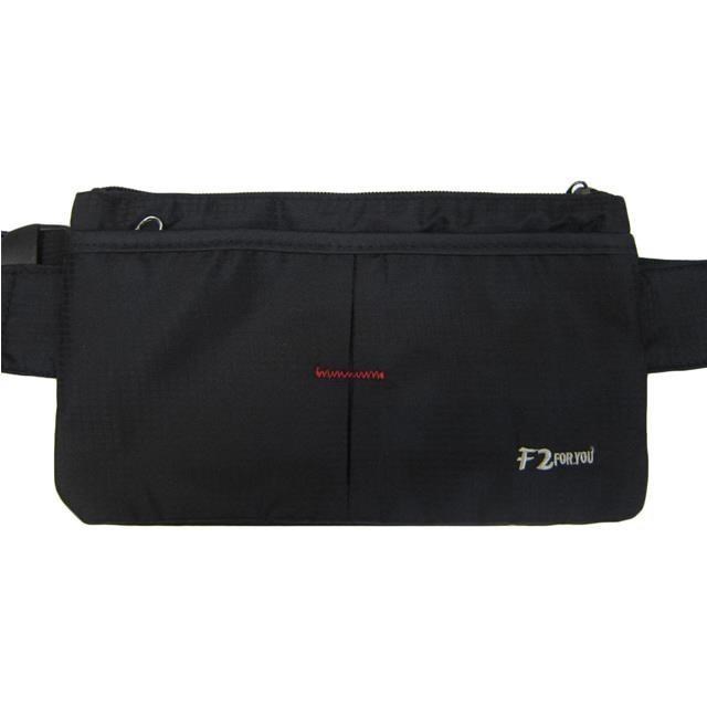 FOR-YOU 腰包中容量扁型設計主袋內三隔層外袋可7寸機防水尼龍布