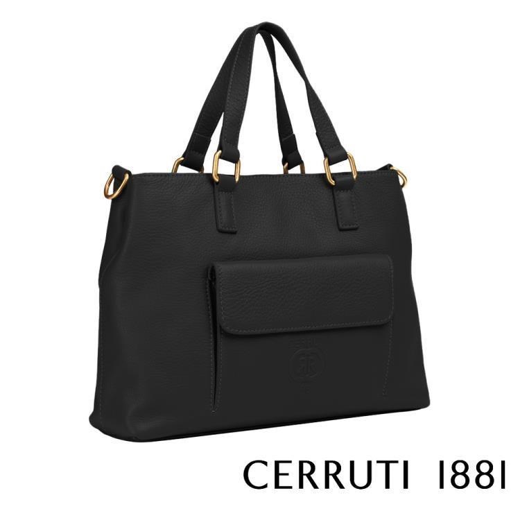 【Cerruti 1881】限量2折 頂級義大利小牛皮拖特包 全新專櫃展示品(5263M)
