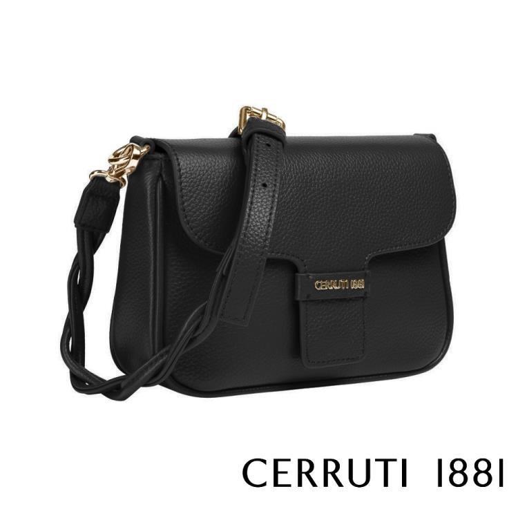 【Cerruti 1881】限量2折 頂級義大利小牛皮肩背包 全新專櫃展示品(5272M)