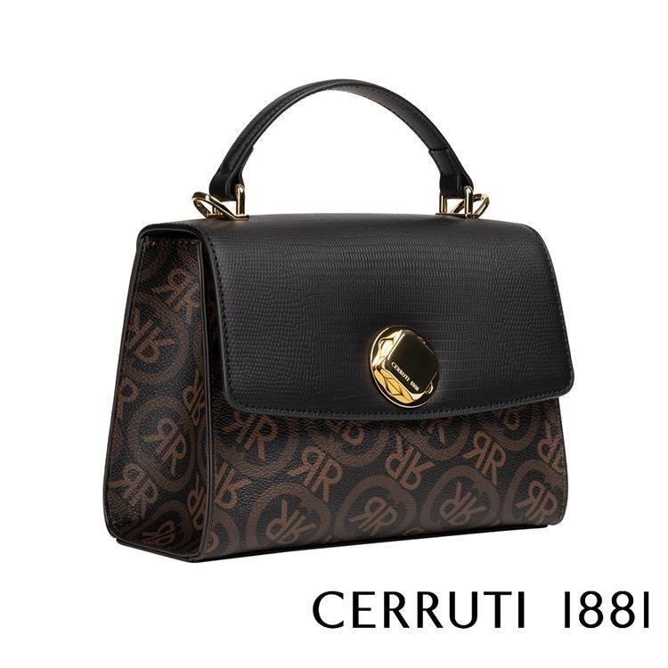 【Cerruti 1881】限量2折 頂級義大利皮革肩背包 全新專櫃展示品(5788P)