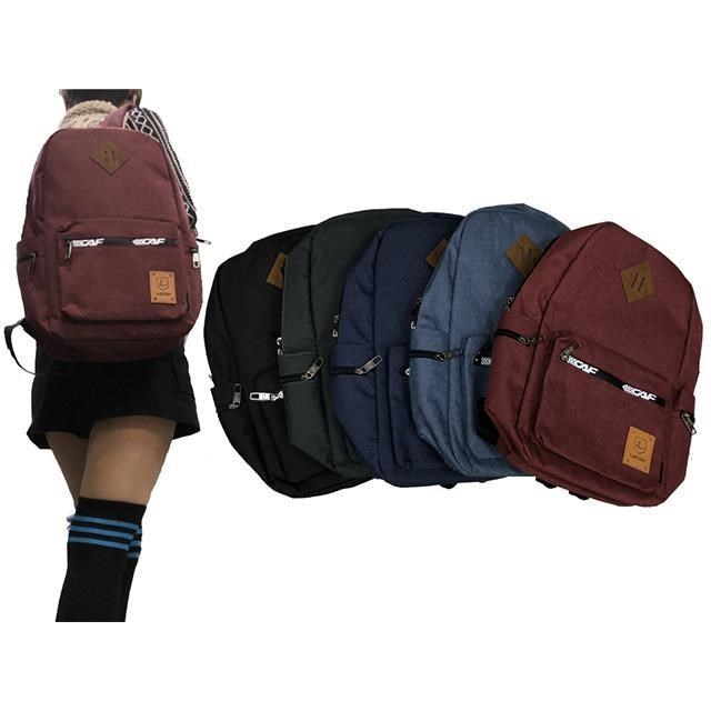 LECAF 後背包大容量可A4夾主袋+外袋共五層防水尼龍布水瓶外袋