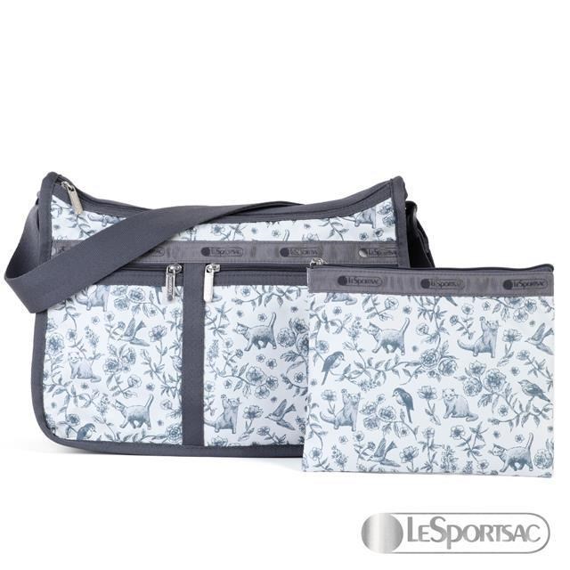LeSportsac - Standard 雙口袋A4大書包-附化妝包 (貓咪庭院) 7507PB E975