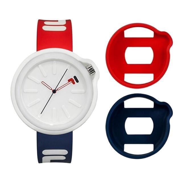 【FILA 斐樂】Exchange系列運動腕錶-經典紅藍/38-315-001DBRD