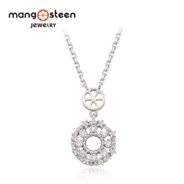 Necklace韓國甜美冠冕時尚S925極光純銀水鑽款項鍊-晶鑽銀/MJ0007S-NWW
